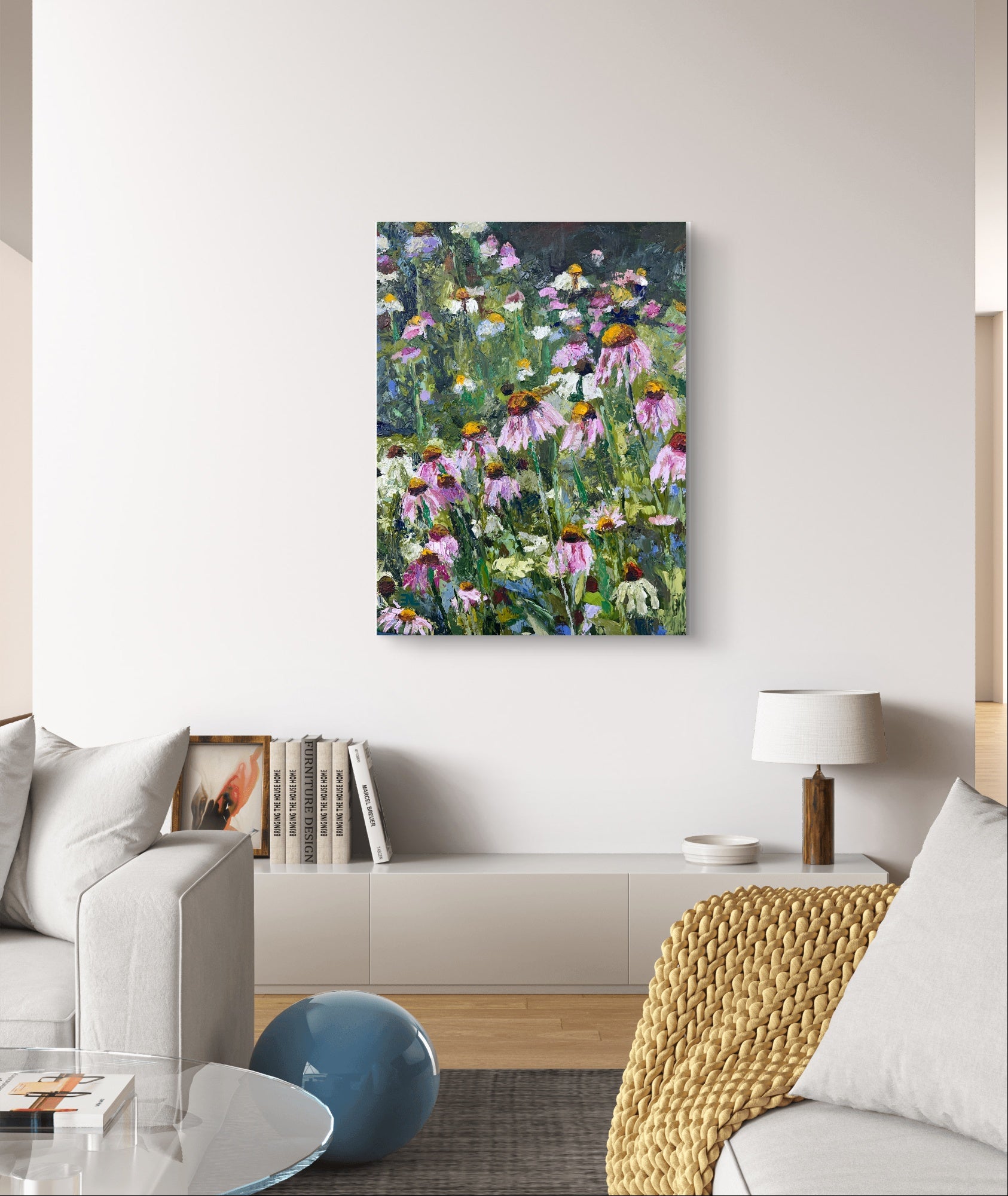 Flowers in a Meadow Oil Painting by Erica Nordling 3