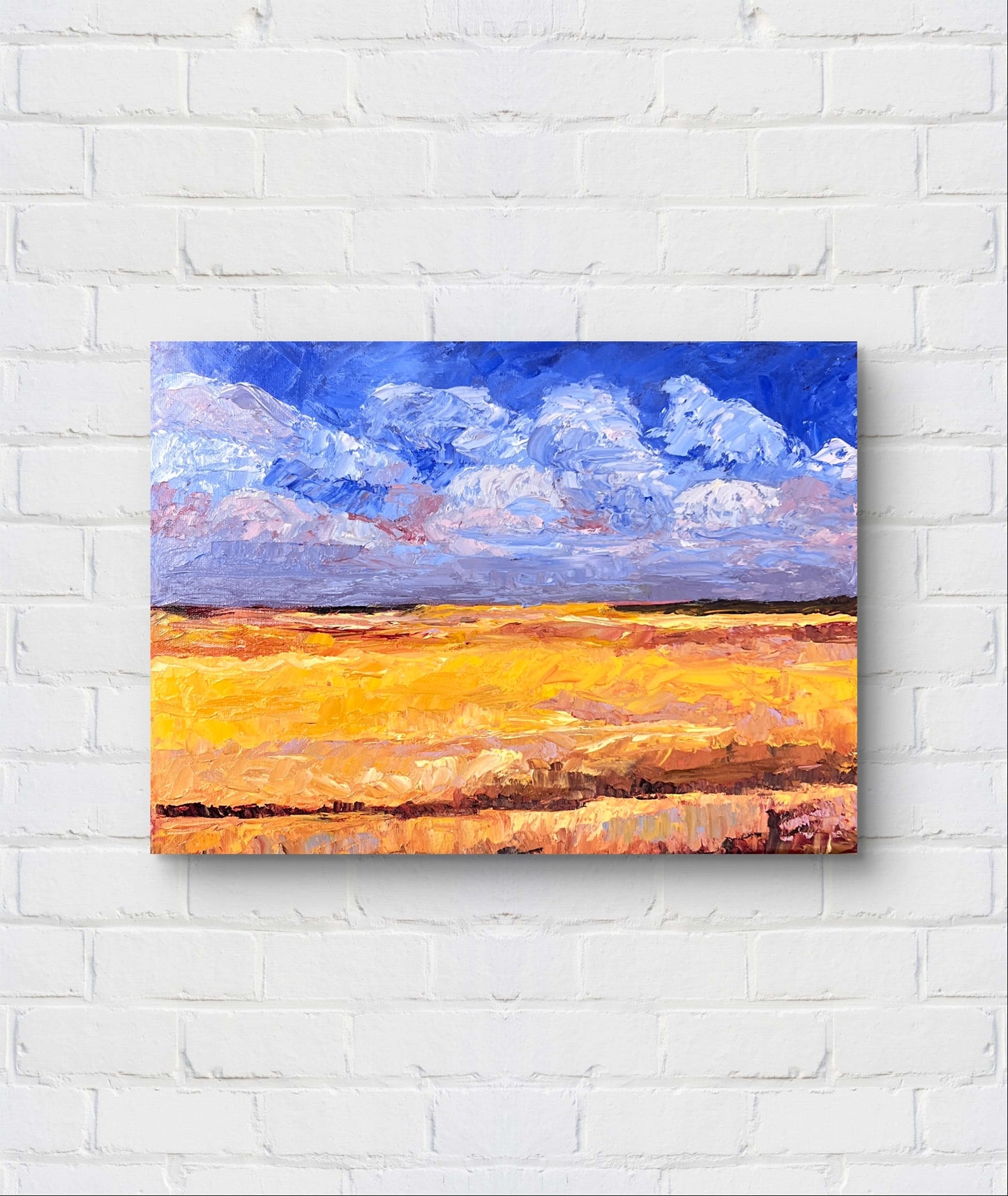 O Wheat Field Secrets Oil Painting by Erica Nordling