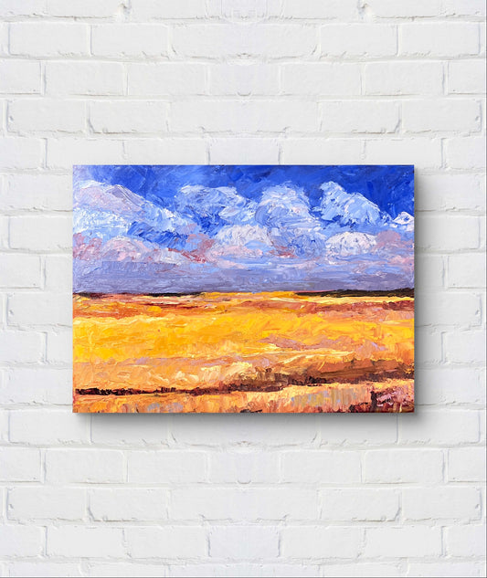O Wheat Field Secrets Oil Painting by Erica Nordling